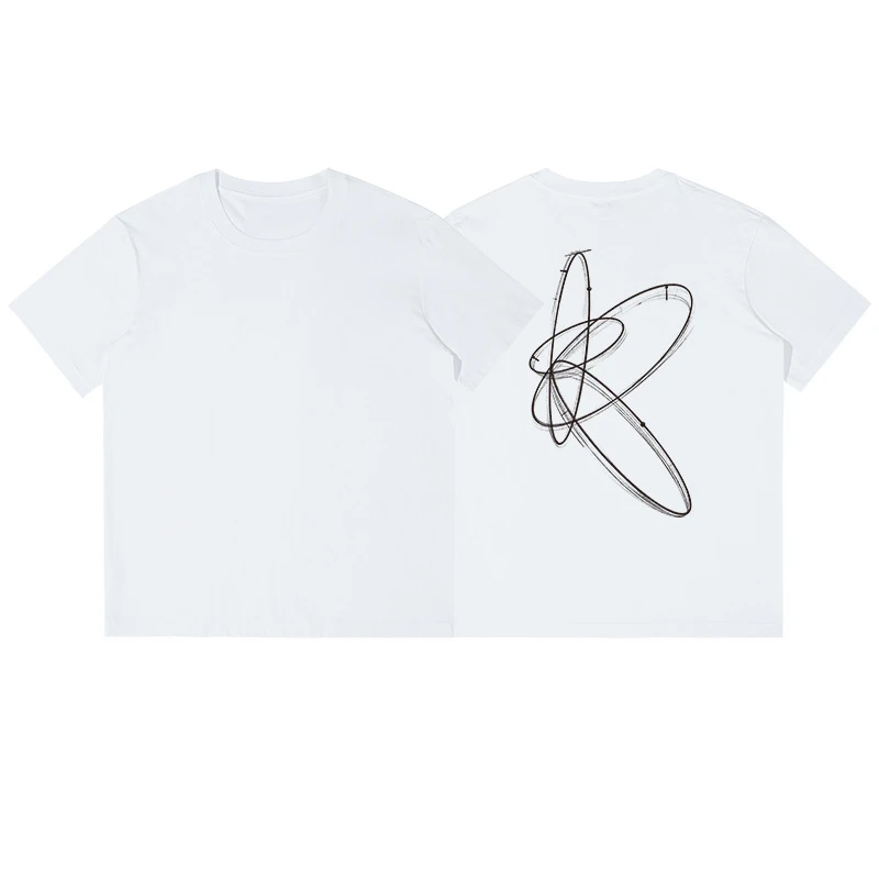 

2025 new cotton loose fashion t-shirt summer mens and womens short-sleeved cotton crew neck top trend