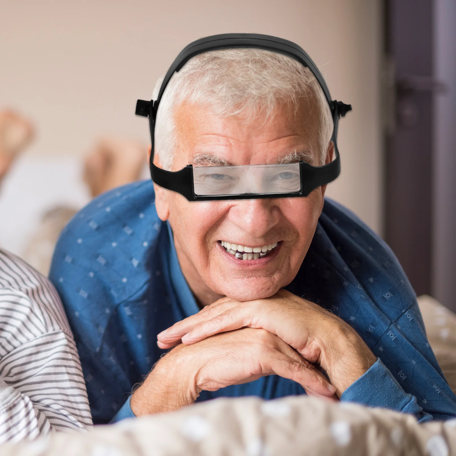 

4pcs Head-Mounted Magnifier Black Lightweight Hands-Free Reading Magnifier For Seniors Jewelry Repair Binocular Vision