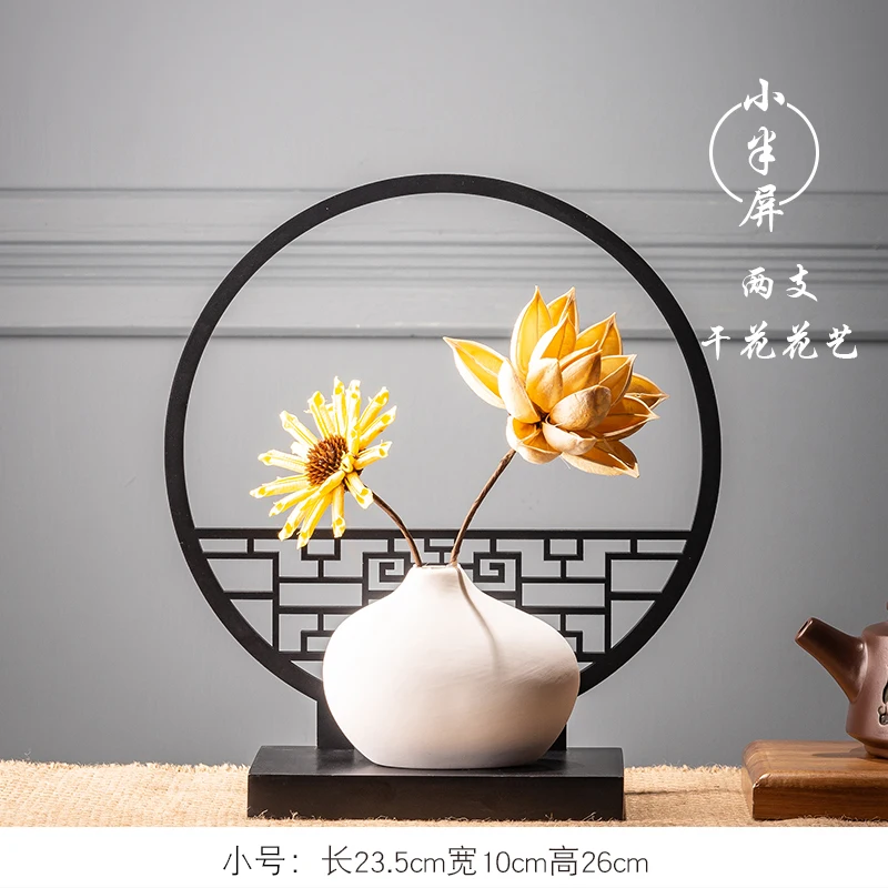 

Home TV cabinet art furnishings New Chinese office decorations Home Zen study Tea table porch furnishings