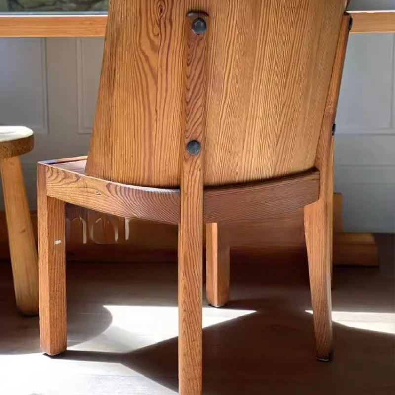 Leisure Kitchen Café Chairs Makeup Living Room Bedroom Retro Café Chairs Backrest Wood Furniture Silla De Café MH40KFY