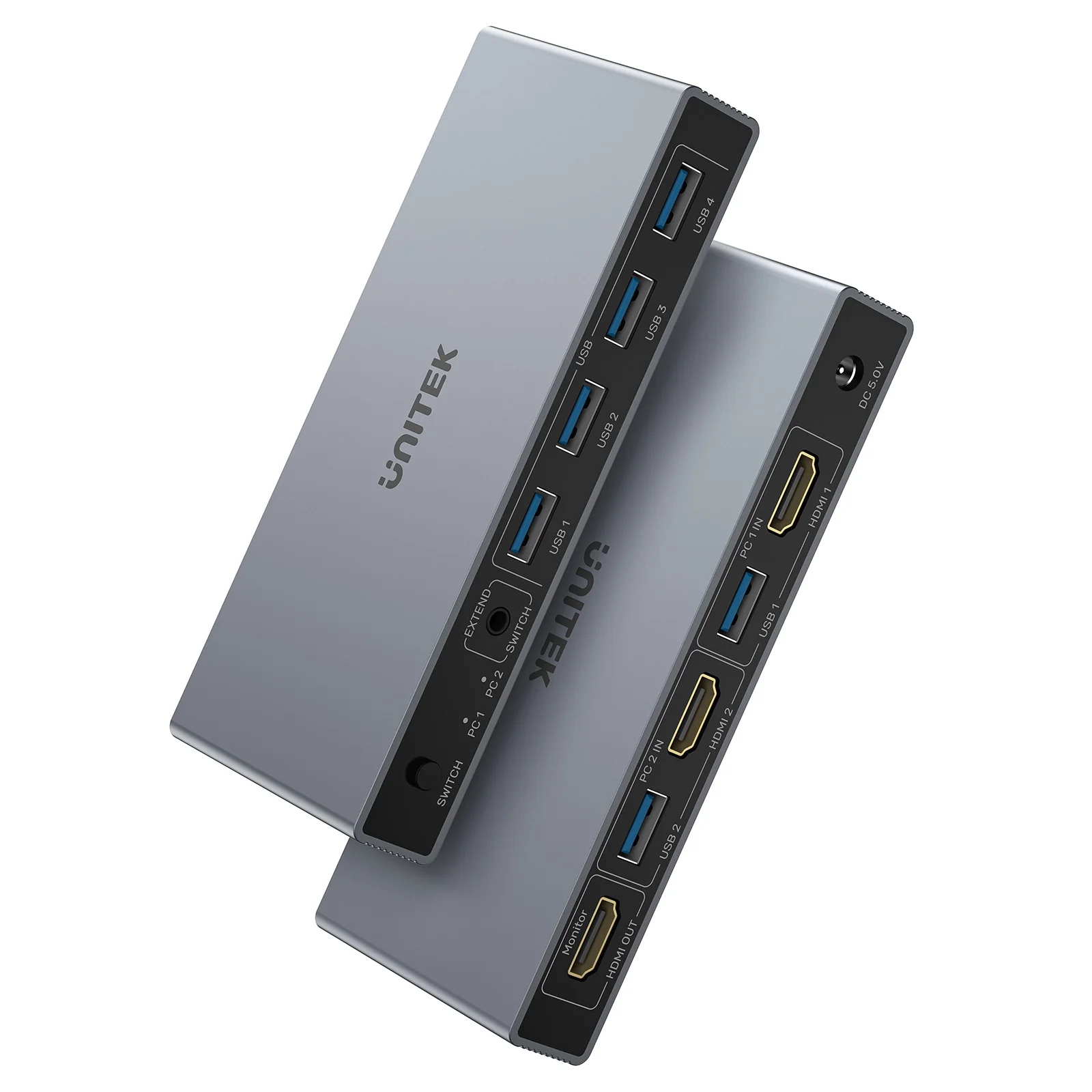 

Unitek 4K@60Hz HDMI 2x1 USB 3.0 KVM Switch 2-Port Computer Switcher with USB Hub EDID HDCP Plug & Play for Windows Mac Linux