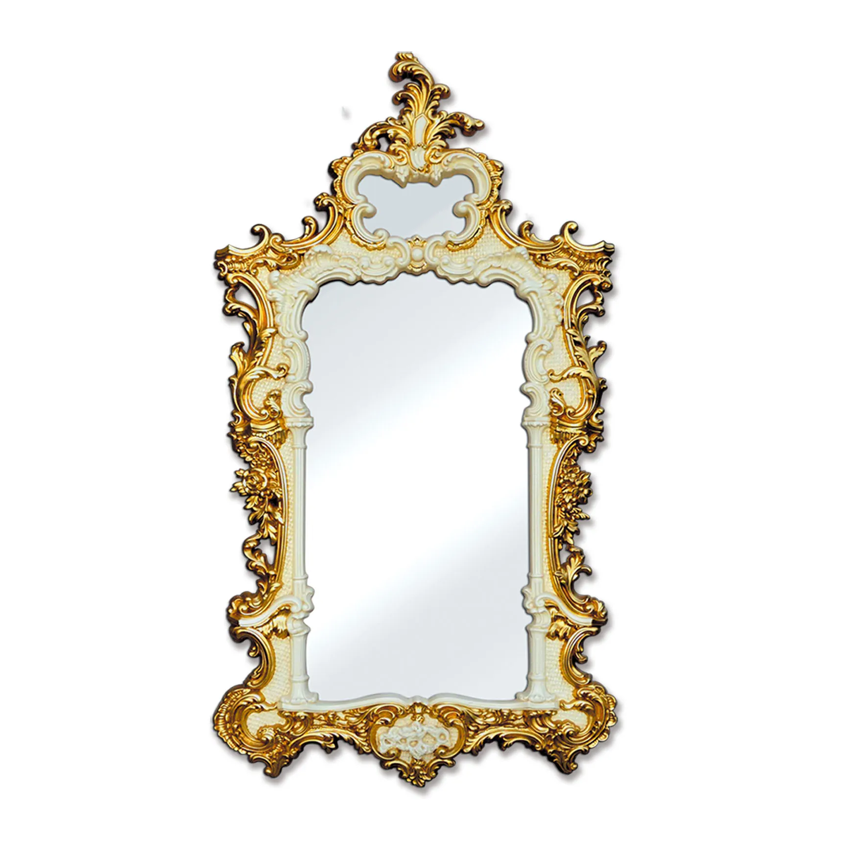 Excellent Quality Wholesale Large Size Mirror Frame Gold Foil Antique Polyurethane Frame