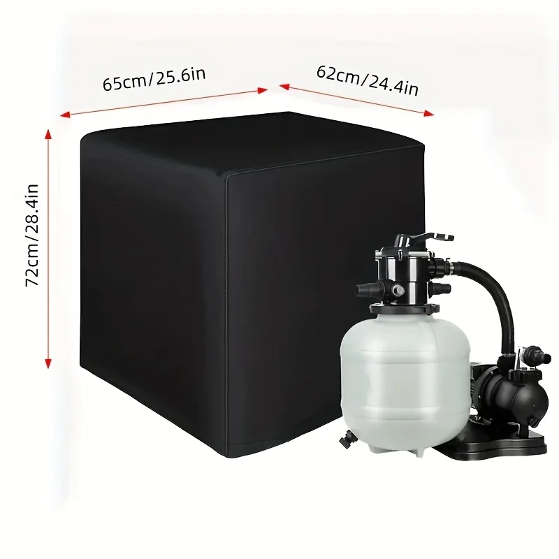 Above Ground Pool Sand Filter Pump Cover Heavy Duty Waterproof Protective Case for Intertex Pool Filter Pump Outdoor Use
