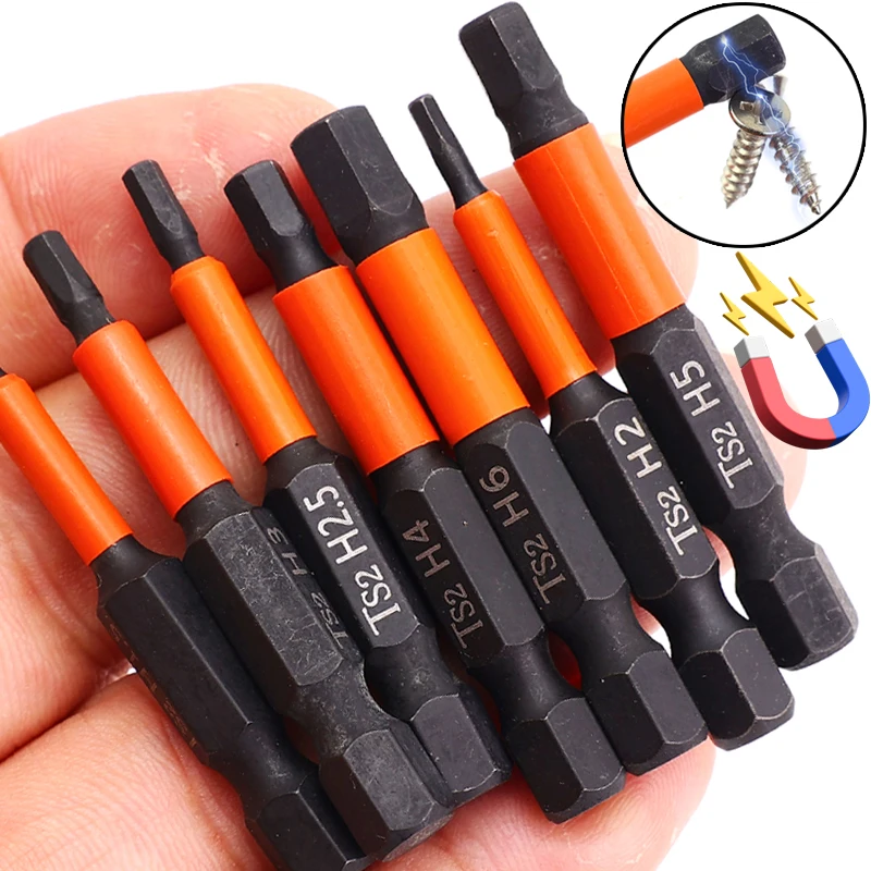 

50 мм отвертка с шестигранной головкой, набор сверл, ударная отвертка, магнитная отвертка, сверла H1,5 H2,0 H2,5 H3 H4 H5 H6