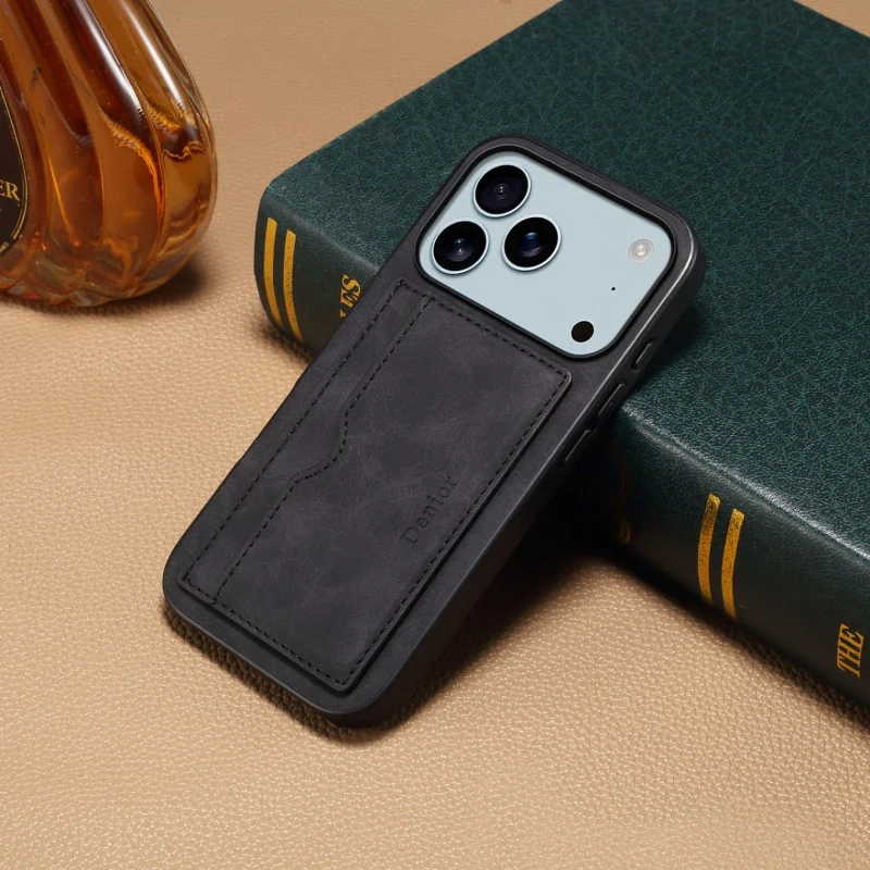 

PURetro faux leather pattern case back cover applicableiPhone17ProMaxImitation Cowhide Protective Case for Apple16PlusDual-card
