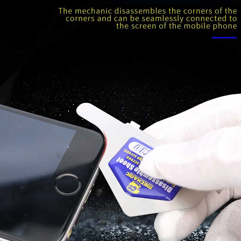 Monteur Mobiele Telefoon Screen Demontage Vel Rvs Kromgetrokken Shell Card Reparatie Tool Demontage Metalen Plaat X10