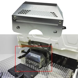 1 Pcs Simulation Metal Silver Gear Box Hood for 1/14 Tamiya RC Truck Car BENZ ACRTOS AROCS 3363 1851 Diy Parts Toys
