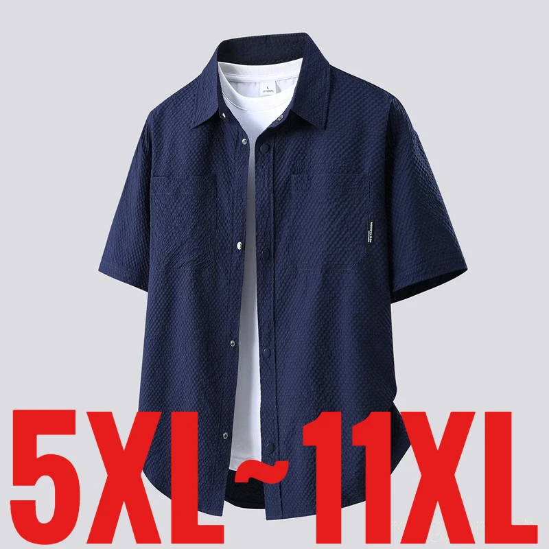 Extra große Größe 11XL Herren atmungsaktives Kurzarmhemd Sommer-Oberteil für Männer Übergröße 6XL 7XL 8XL 9XL 10XL Übergrößen-Bekleidungsgeschäft