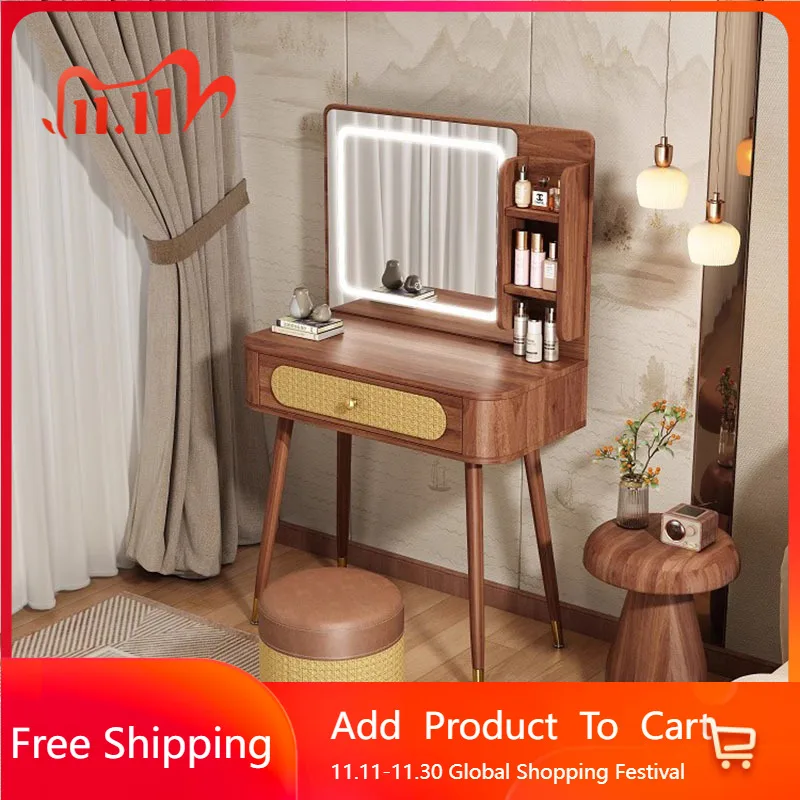 

Makeup Mirror Dressing Table Bedroom Modern Living Room Jewelry Coffee Vanity Table European Pink Vestidores Home Furniture