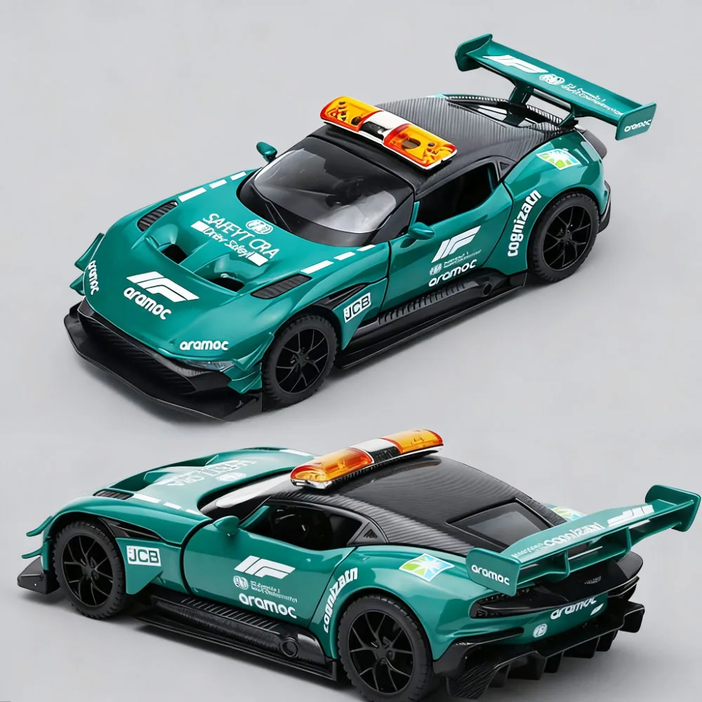 รถของเล่นตำรวจวัลแคน รุ่น SWAT ขนาด 1:32 ผลิตจากโลหะหล่อขึ้นรูป พร้อมเสียงและไฟ มีประตูเปิดได้ ดึงหลังวิ่งได้