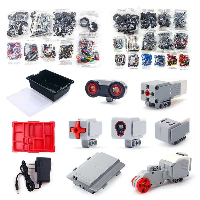 Décennie s de Construction Compatibles avec EV3 45544 45560, GT, Fuchsia, Robot, Ensemble de Base Éducatif, Jouets à Faire Soi-Même, Cadeaux