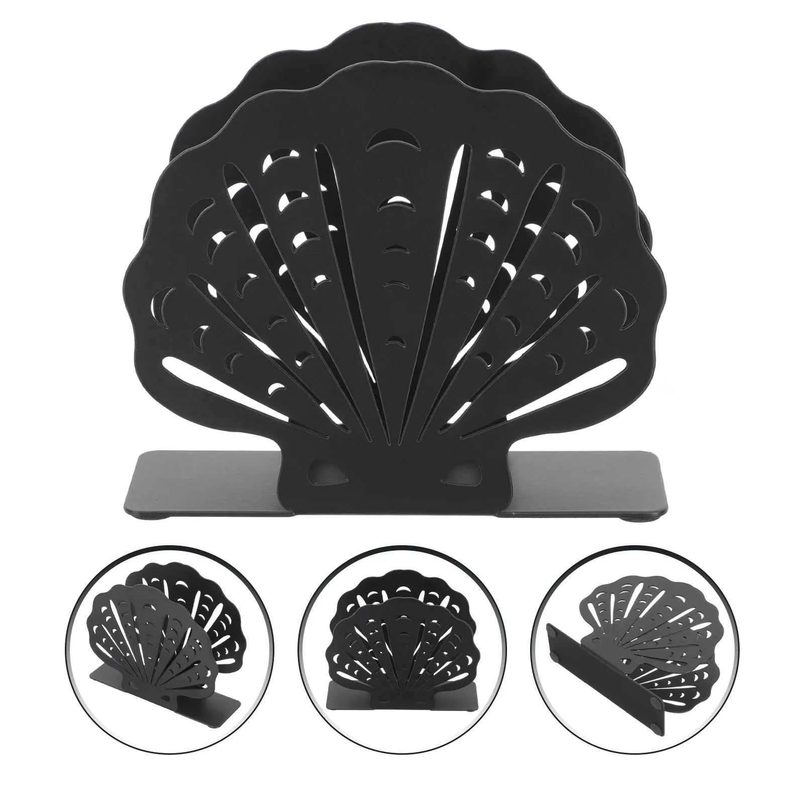 Wrought Iron Napkin Holder for Table Kitchen Restaurant Decorative Napkin Stand with Smooth Lines Stylish Modern Design Elegant