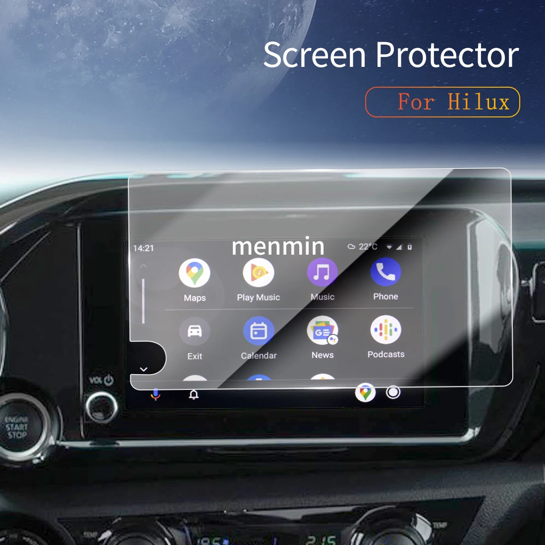 

Car Stickers Dash Carplay Mirror Screen Protector Display Tempered Glass Protective Film Vehicle For24 Toyota Hilux