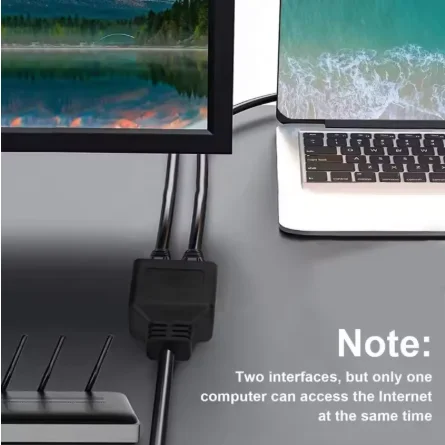 Eight Core Network Cable Splitter One Point Two r Network Extender CAT6/CAT5 RJ45 Simultaneous Lnternet IPTV Broadband Cable