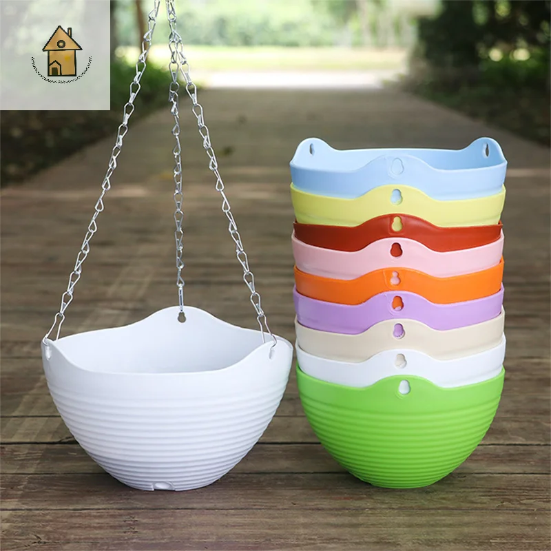 

Hanging Orchid Pot With Chain Pp Plastic Hanging Basket Flowerpot Hanging Wall Mounted Green Pot With Succulent Pot