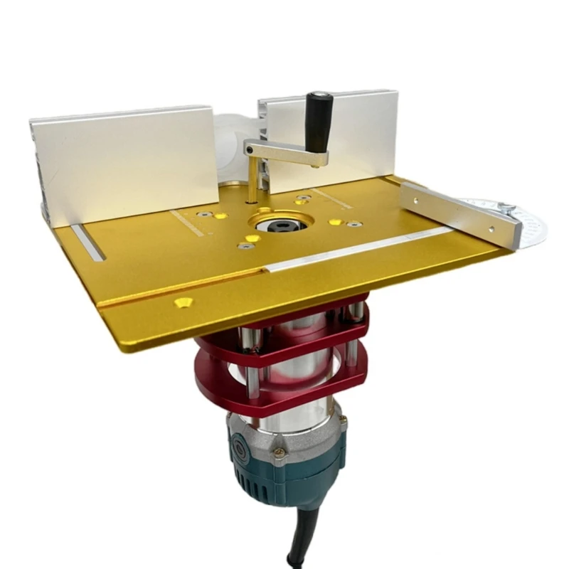 Router Lift Base Router Table Milling Liftable Plunge Base Aluminum Alloy Adjustable for 64-66mm Diameter Motor Dropship