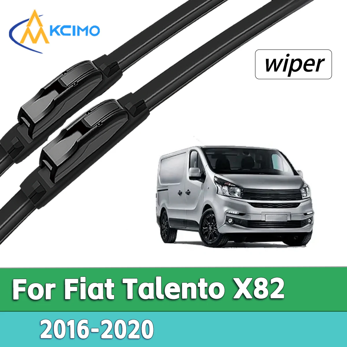 

Windscreen Rain Wiper Blade Rubber Assembly for Fiat Talento X82 2016-2020 Smooth Quiet Front Windshield Wipers