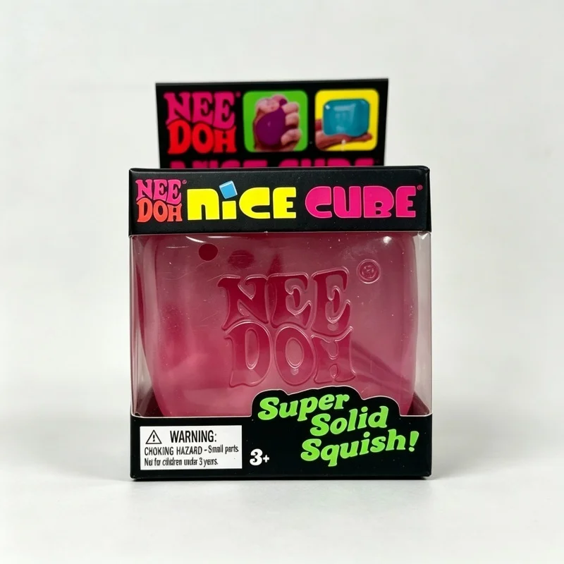 Needoh Nice Clear Cube Maltose Solid Squishy Stress Relief Squeeze Fidget Toy Slow Rebound Accessory Table Decor Relax Gadget