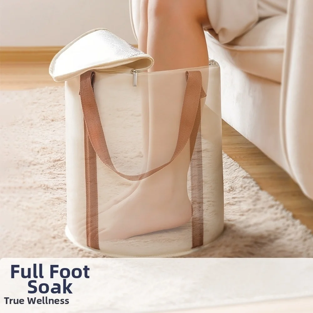 

Foldable Foot Soaking Bag With Lid Portable Foot Bath For Adults Travel Storage Foot Bath Bag On Calf, Foldable Foot Bath Tub