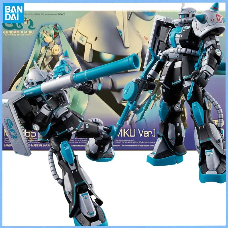 

BANDAI SPIRITS Genuine MOBILE SUIT GUNDAM MS-06F Zaku II Hatsune Miku Anime figure Movable toy Action Figures Doll for Collector