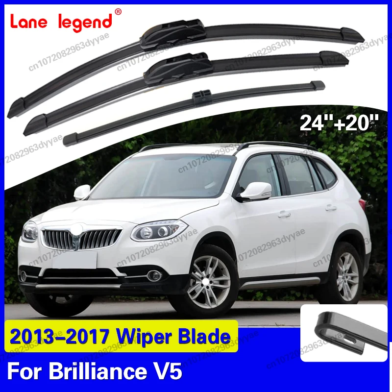 

For Brilliance V5 2013-2017 2014 Front Rear Wipers Cutter Blades Brushes Windscreen Windshield Cleaning Auto Part Accessories