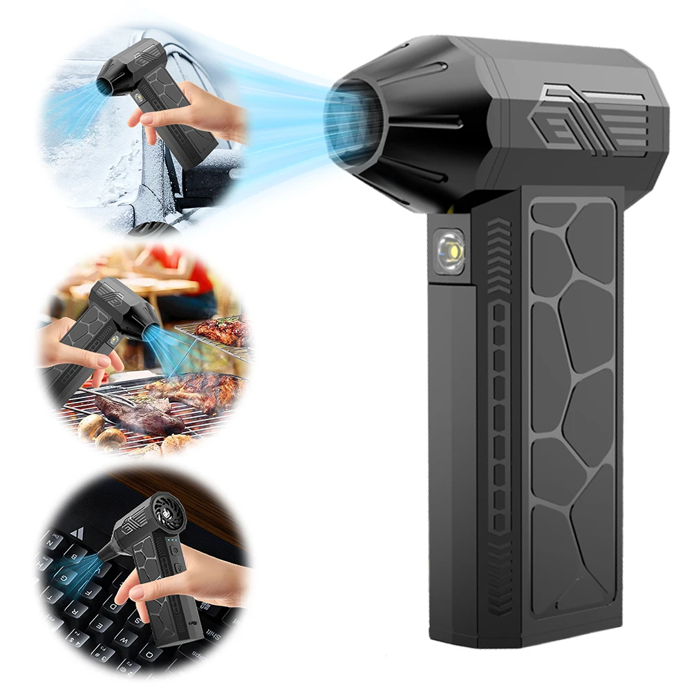 مروحة نفاثة توربو صغيرة 130000   RPM رياح قوية 50 متر/الثانية توربو مروحة عنيفة يده مروحة قناة توربو نفاثة منفاخ الهواء منفضة منفاخ