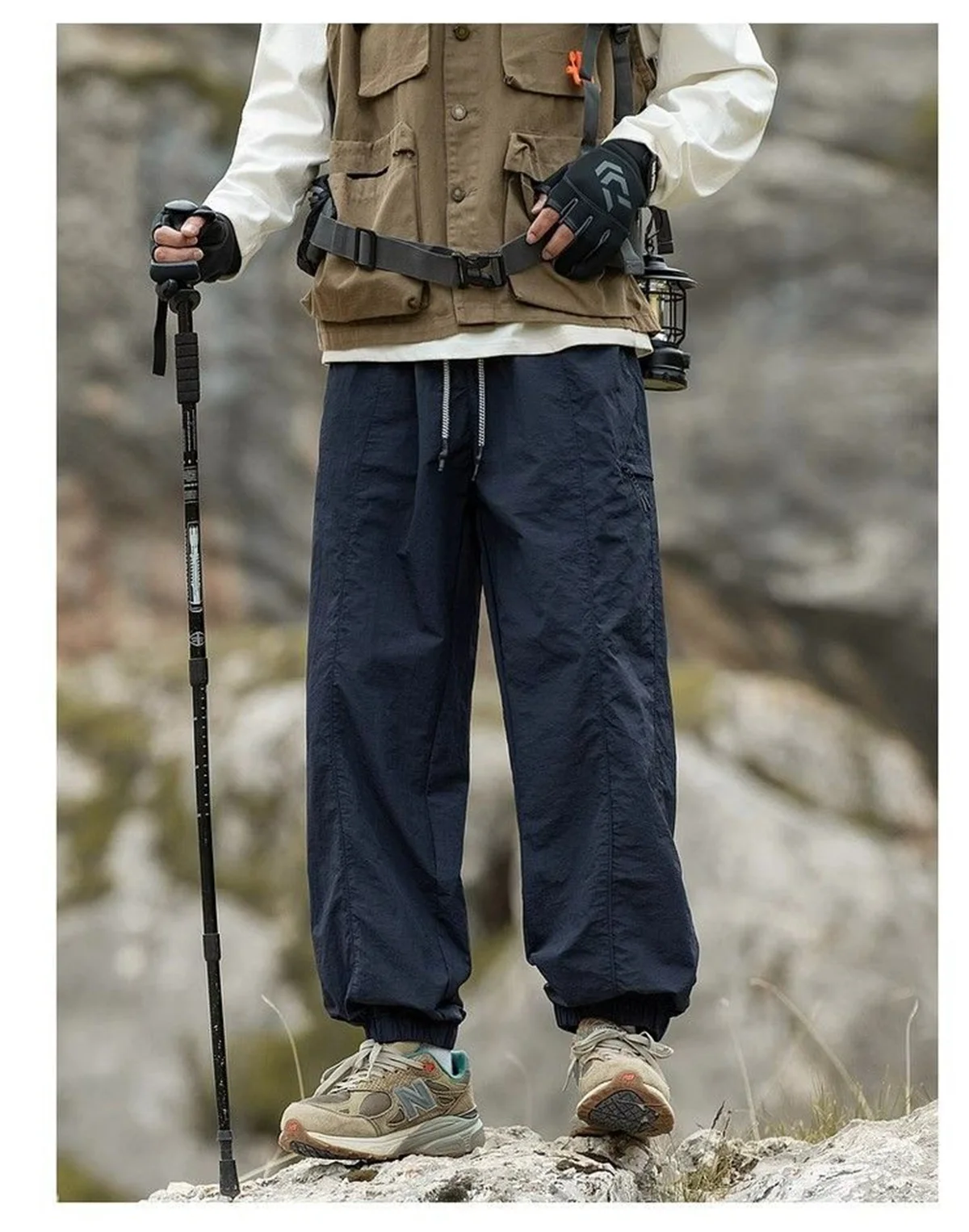 Vintage Baggy Hiking Cargo Pants Men Casual Sport Jogging Sping Summer Parachute Pants Outdoor Wide Leg Trousers - view 6