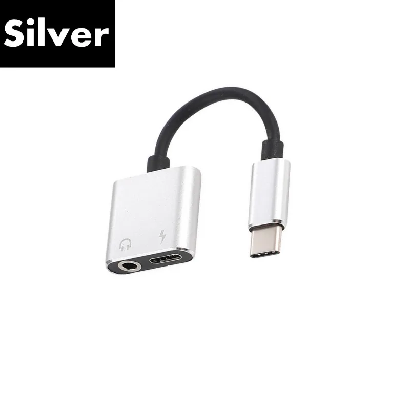 Type-C Connector Cable for LeTV - 2 in 1 Audio+Charging, 3.5mm Earphone Splitter