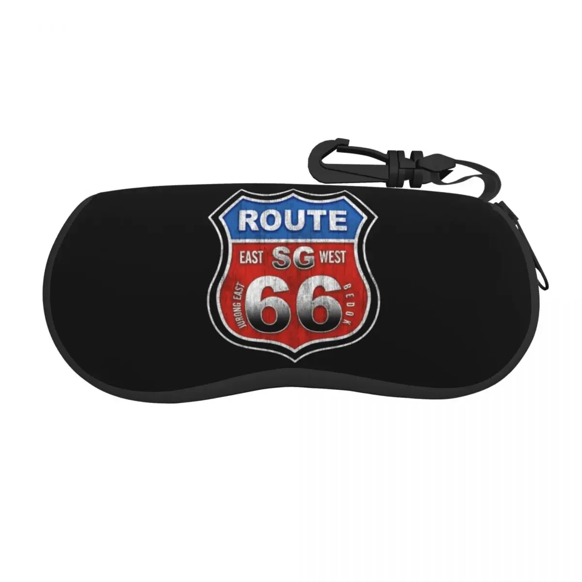 

Custom Historic Route 66 Shell Glasses Case Unisex Cool Mother Road America Highway Eyeglasses Case Sunglasses Protector Box