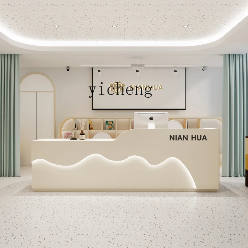 YFY Simple checkout page Beauty salon Bar counter Company reception training Health center counter