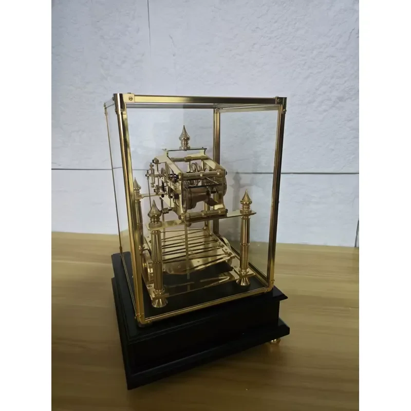 Vintage Style Mechanical Table Clock with Drawer Base 12 Second Swing Path Congreve Ball Design Retro Desk Timepiece Home