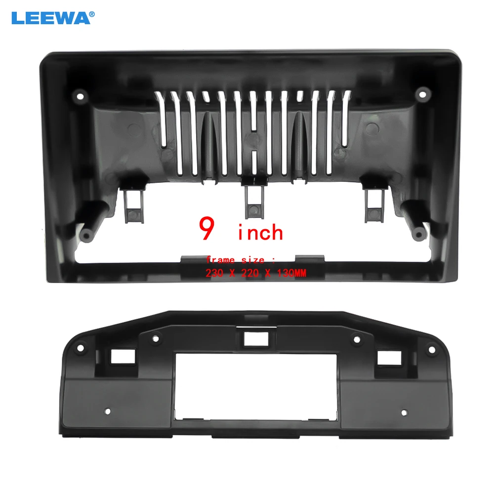 

LEEWA Car Audio 9" Big Screen Dash Fascia Panel Frame Kit Adapter For Mitsubishi Delica (2019+) Radio Dash Frame #CA4472