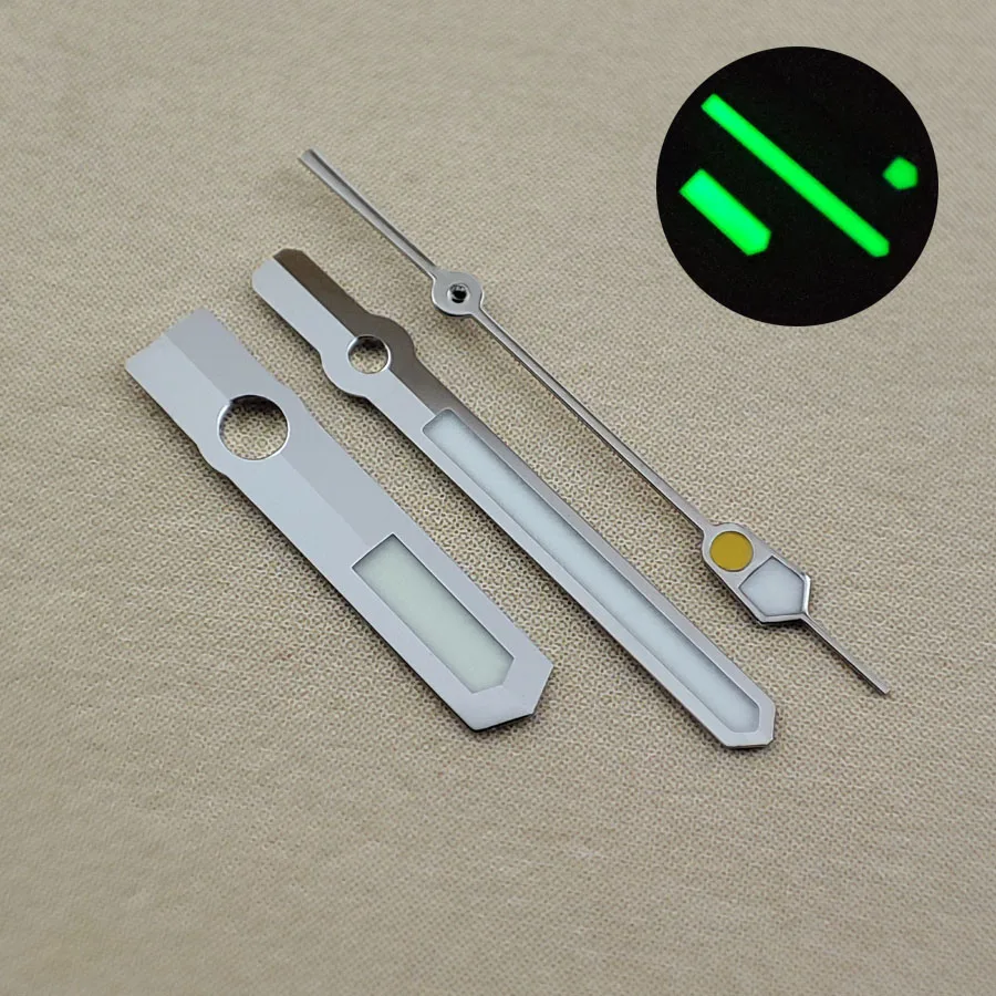 NH35 Hands NH36 Hands Green Luminous Watch Pointer Silvery Pins Watch Accessories Suitable For NH35 NH36 Movement