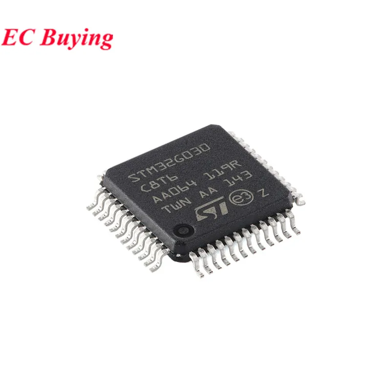 5pcs/1pc STM32G030C8T6 STM32G030 STM32 G030C8T6 G030C8 STM32G STM32G030C8 LQFP-48 ARM Cortex-M0+ MCU IC Controller New Original