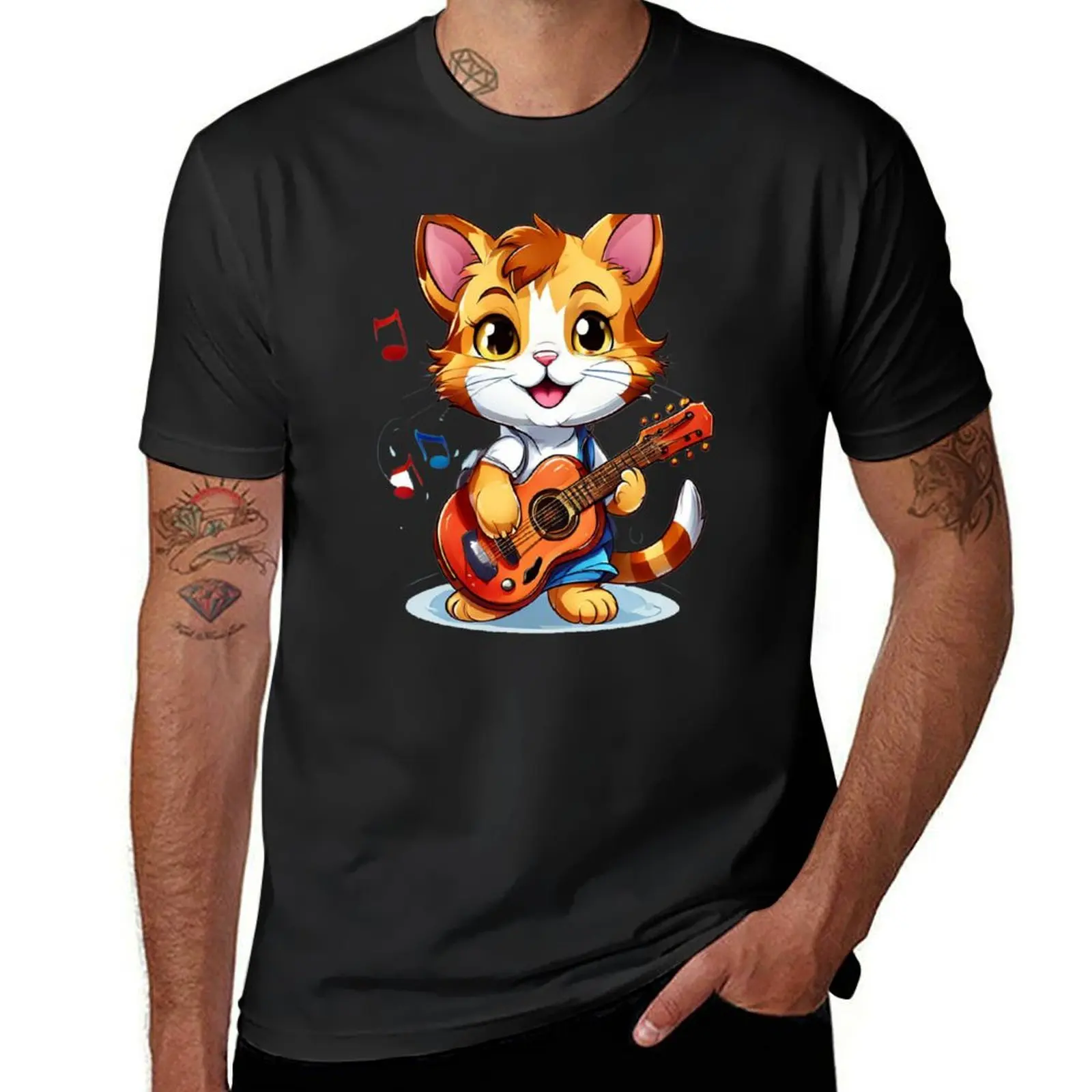 

The Music Cat T-shirt kawaii clothes graphics shirts graphic tees for a boy mens t shirt graphic