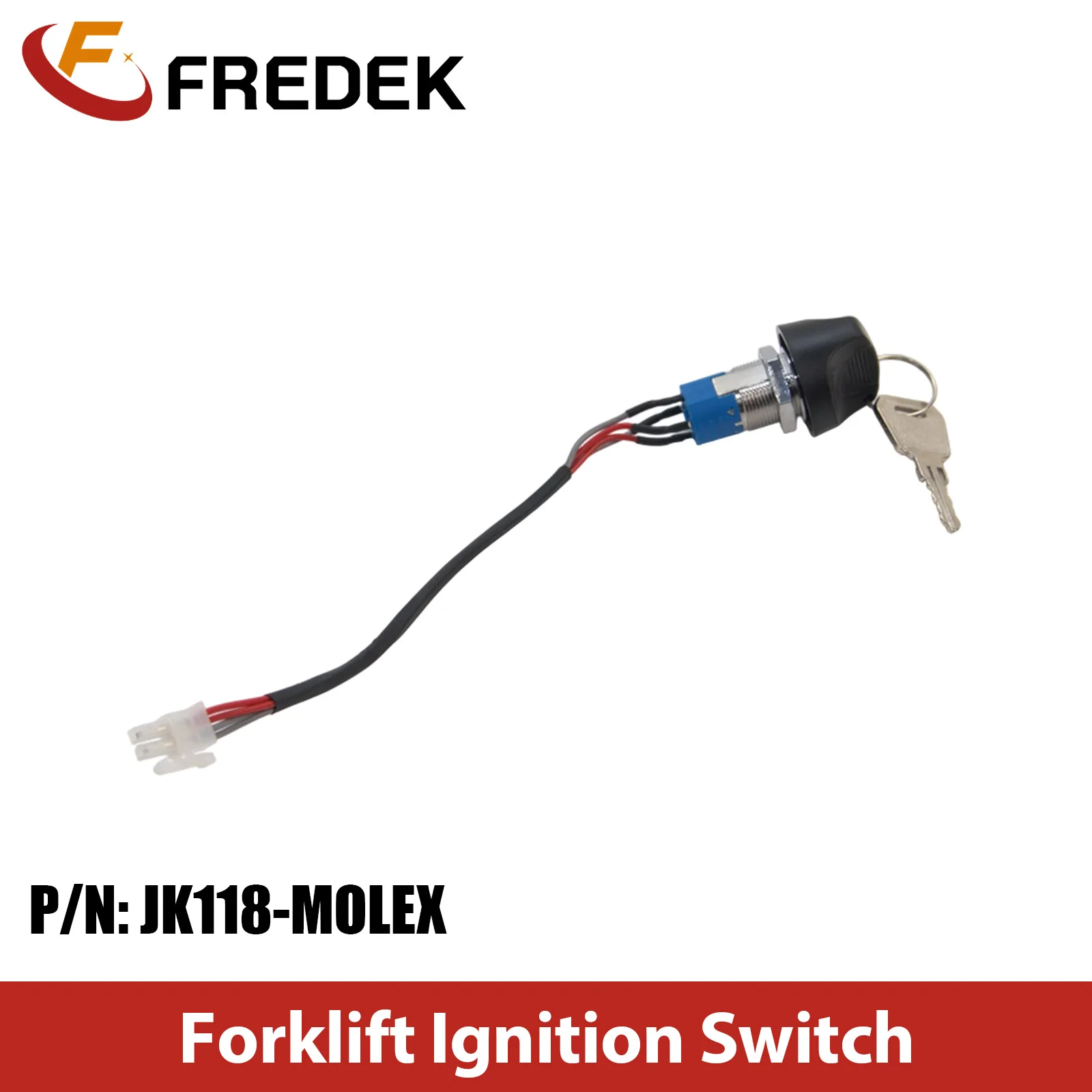 Aftermarket Electric Forklift Parts Ignition Switch JK118-MOLEX Key Switch for EP Hangcha Pallet Truck Stacker