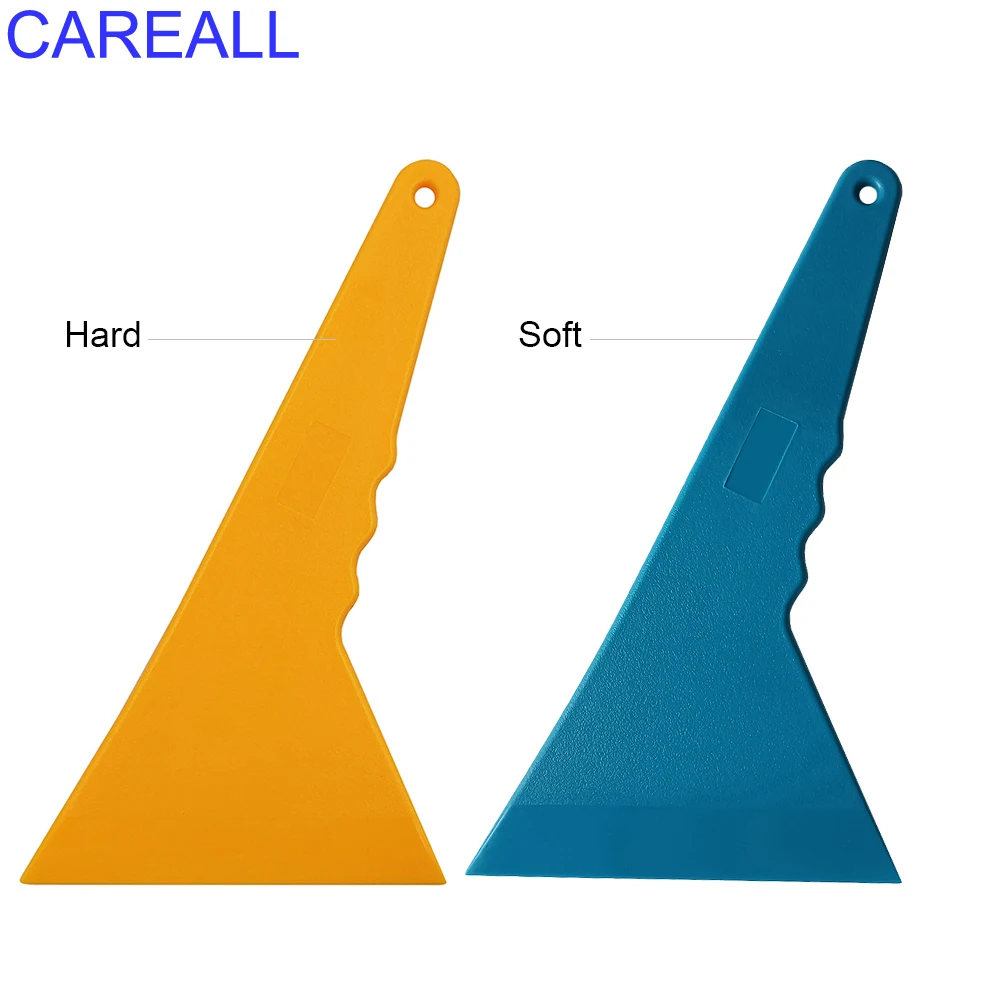 CAREALL 3pcs Triangle Plastic Squeegee Scraper for Vinyl Car Wrapping Window Film Tint Carbon Fiber Sticker Installation Tool