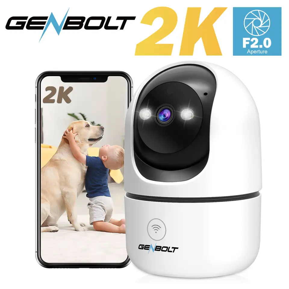 2K WiFi Pet Camera with Two-Way Audio and Night Vision, 4X Zoom