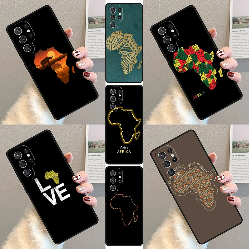

Чехол для телефона с картиной Африки и географией для Samsung Galaxy S23 S21 S20 FE S24 S25 S22 Ultra Note 10 20 Plus, силиконовый чехол