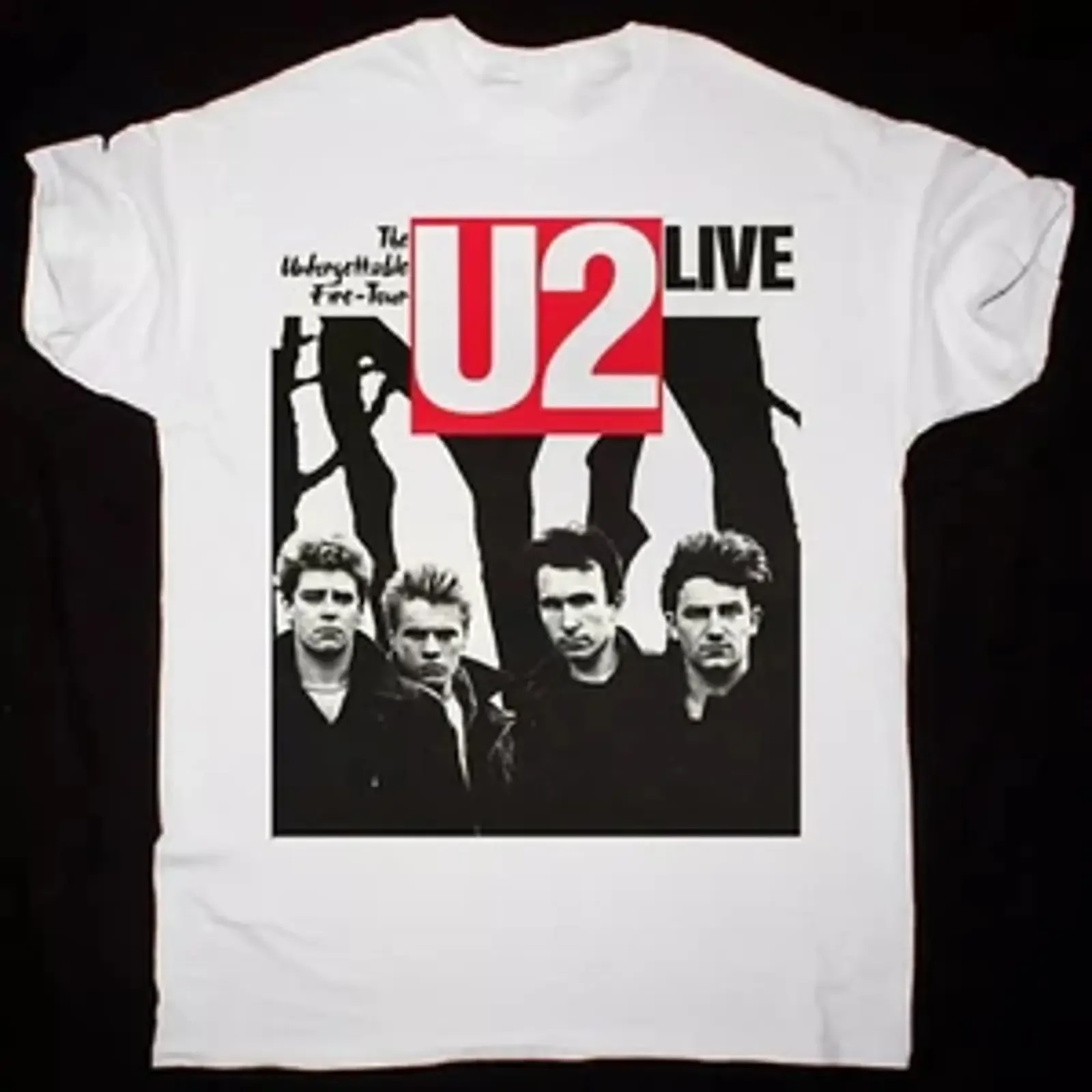 U2 BAND The Unforgettable Fire Tour T Shirt Full Size S 5XL vintage Washed designer clothes fashion Slightly Unisex Versatile