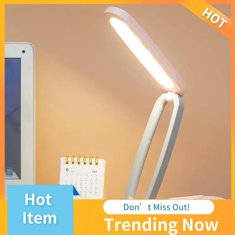 

CMHI-LED Desk Lamp For Office Home Rechargeable Lamp Foldable & Portable Light Wireless Reading Lamp Pink