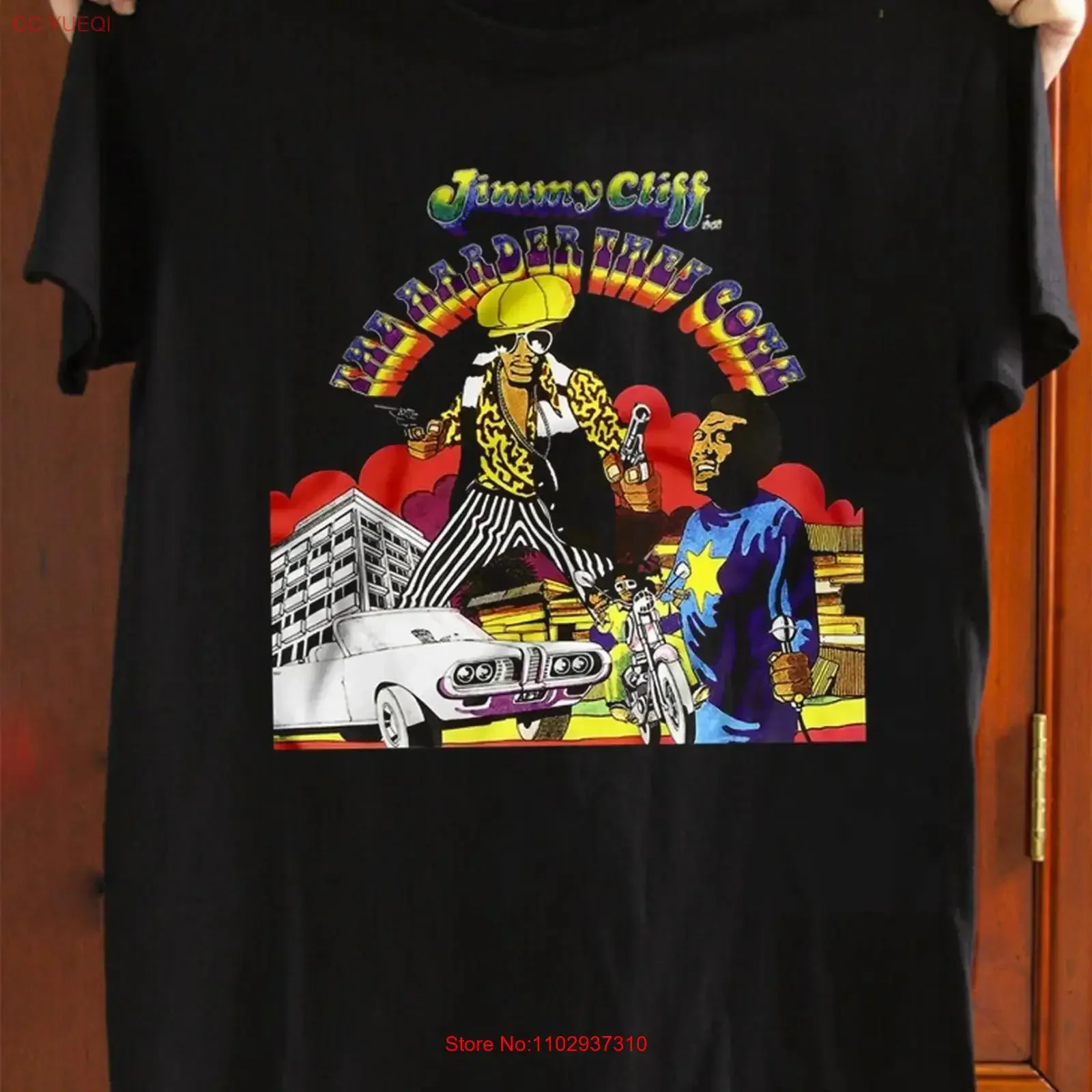 Camiseta The Harder They Come Jimmy Cliff con diseño de música reggae, talla S 5XL, estilo vintage, lavada, transpirable, elegante, ligeramente suave, informal