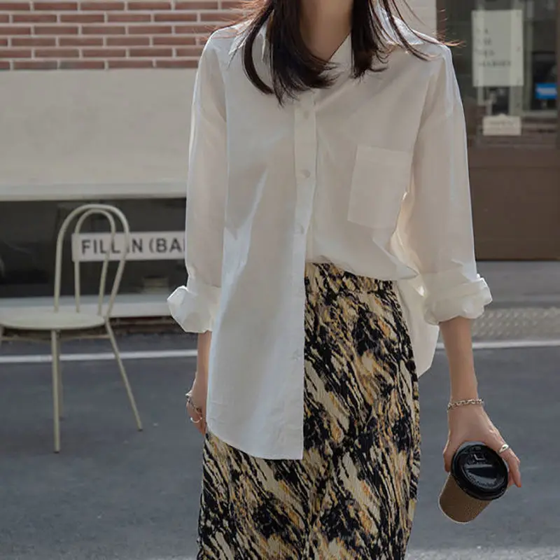 Spring and Autumn Woman\'s Clothes Solid Color HongKong Retro Style French Romantic Fashion Lazy Niche Elegant Simplicity Leisure