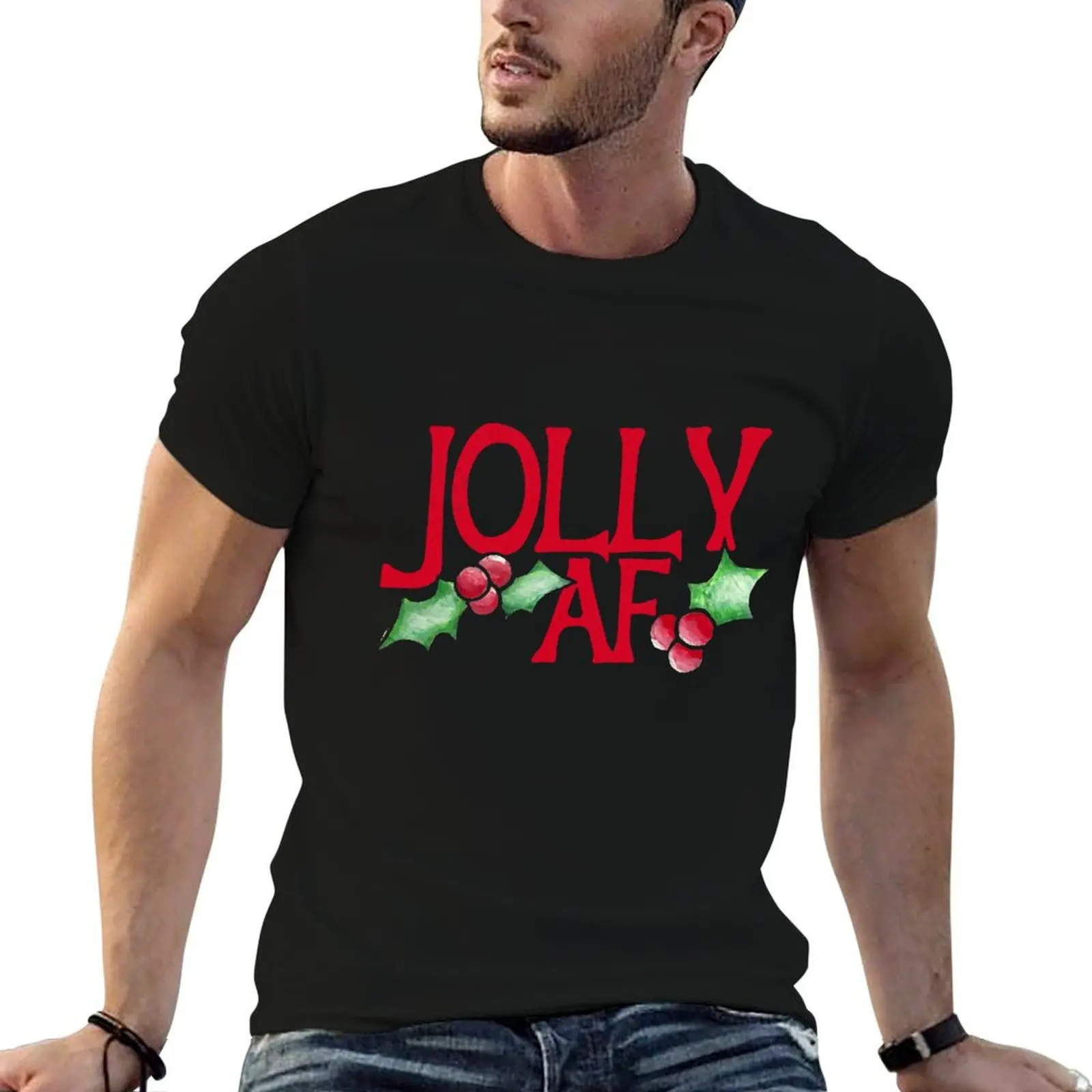 

Funny Christmas - Jolly AF T-Shirt t shirts for man pack cotton man t shirt luxury T-Shirt