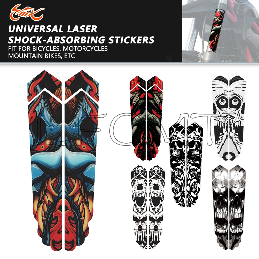 

MTB Bike Front Fork Decoration Stickers Bicycle Cycling Frame Top Tube Motorbike Electric Scooter Graffiti Laser Sticker Decals