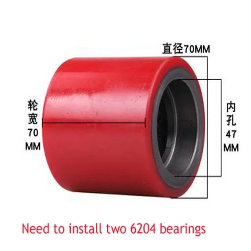 

Forklift Wheel Accessories Nylon Wheel Manual Hydraulic Truck Ground Bull Cart Iron Core PU Polyurethane Lifting Bearing High-qu