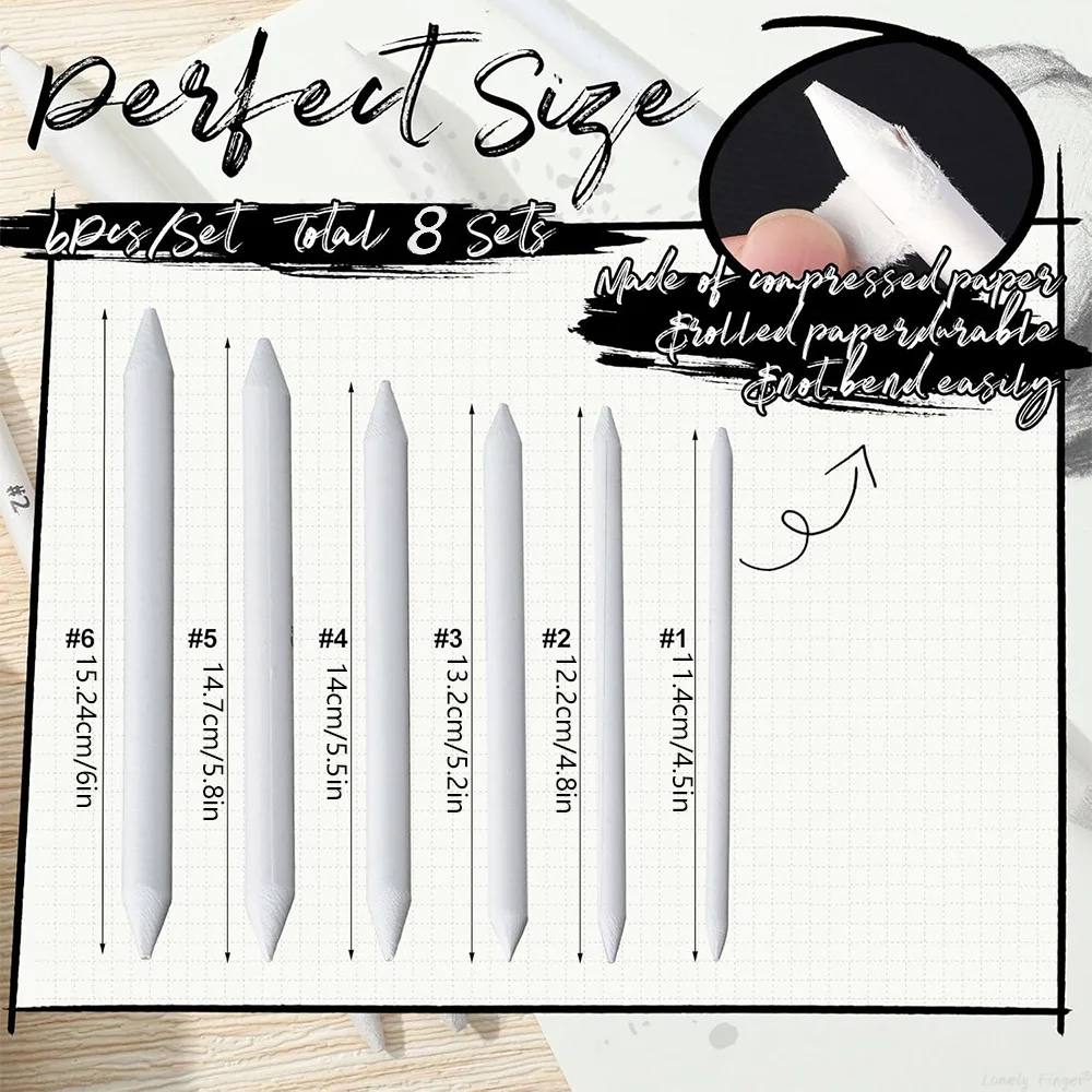 جذوع مزج فنية ورقية لتظليل الرسم، ومستلزمات الرسم وأدوات رسم الرصاص، لرسم رسم الفنان الطلابي #2