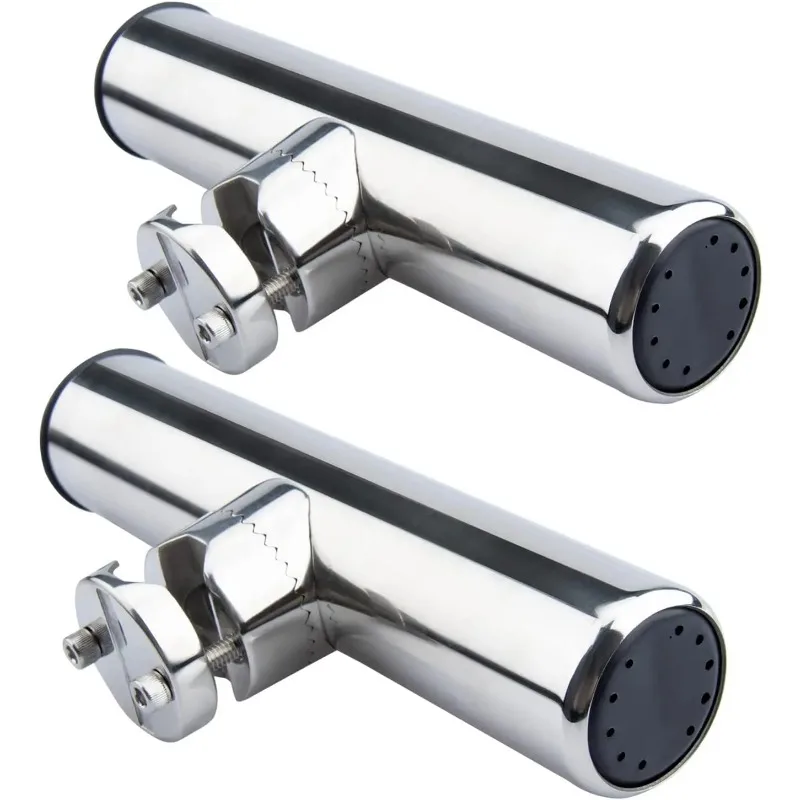 

(2 шт.) аксессуары для лодок, держатели для удочек, крепление на рейку, зажим для держателя удочки из нержавеющей стали на рельсе 7/8 дюйма - 1 дюйм, для морской лодки