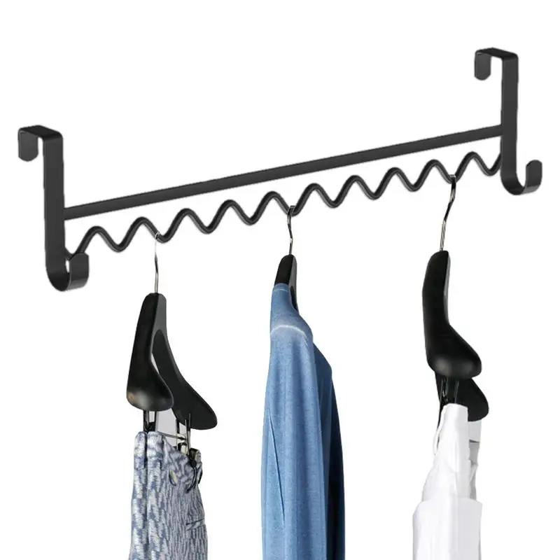 Space Saving Hangers Clothes Hangers Metal Wave Bedside Clothes Hook Dorm Bedside Hanger Clothes Space Saving Organizer For Kids