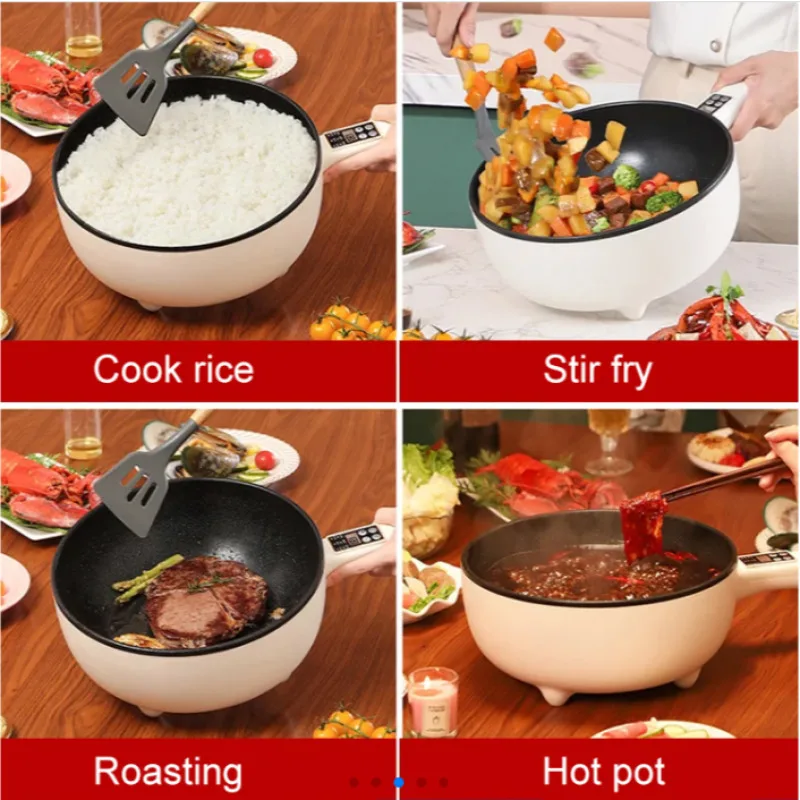 Intelligent multifunctional household electric cooking pot with steaming and frying function